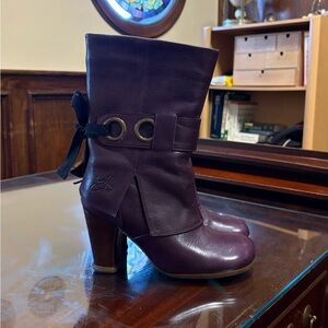 John Fluevog Burgundy Boots